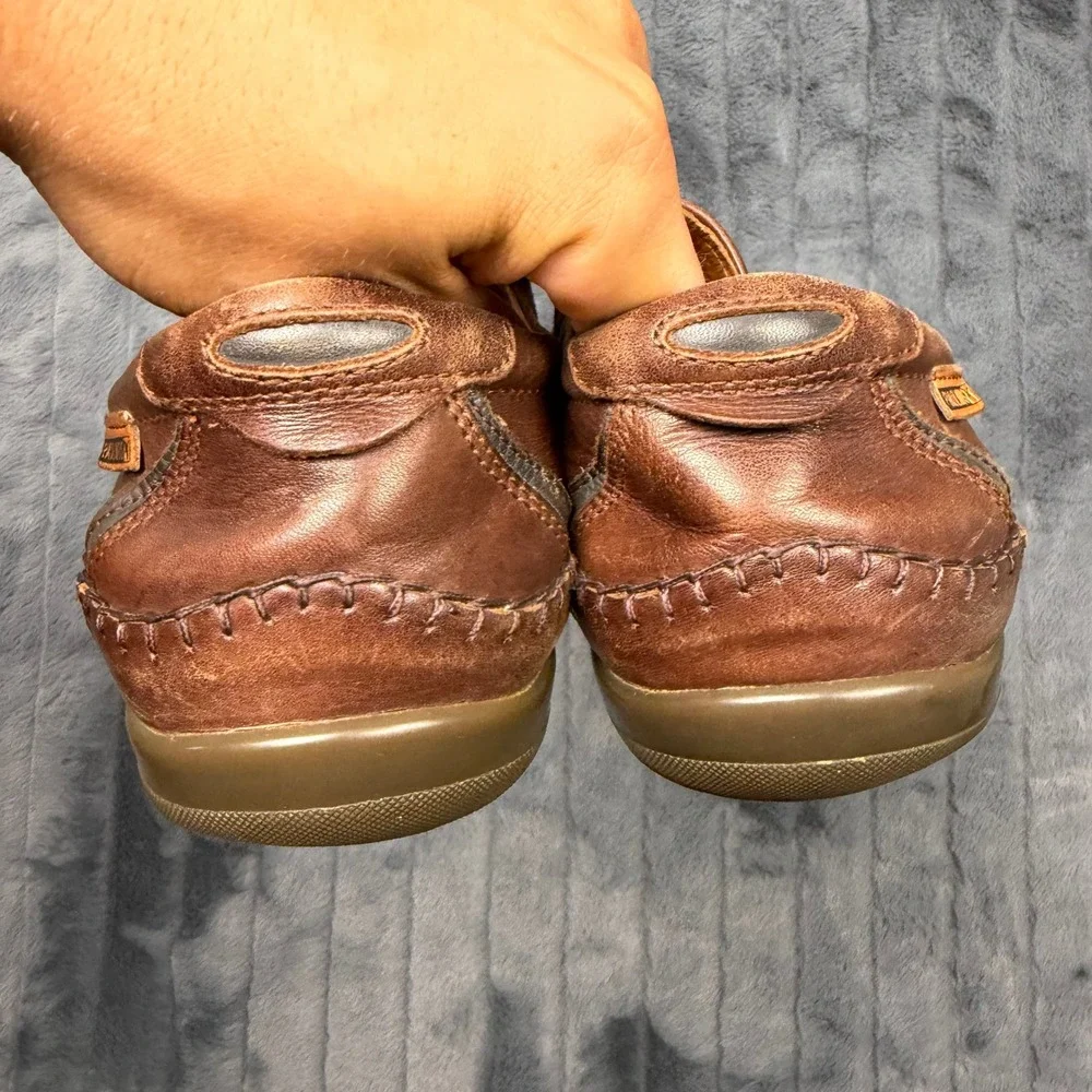Pikolinos San Lorenzo Brown Leather Slip On Loafers Mens Size 43 10896